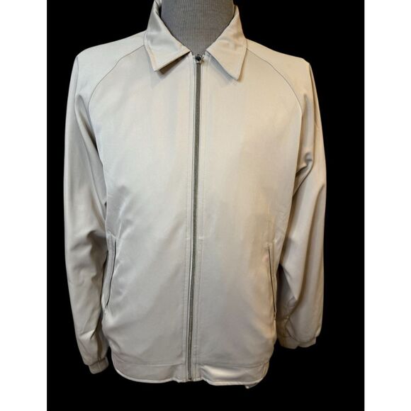 Footjoy Men’s Tan Full Zip Golf Jacket Size Medium Windbreaker - Picture 2 of 10